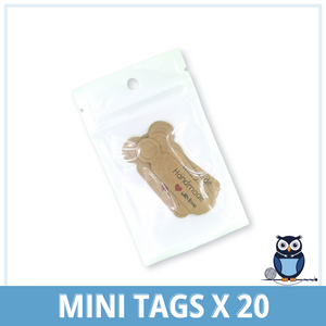 Handmade With Love Mini Tags x 20 | Kraft