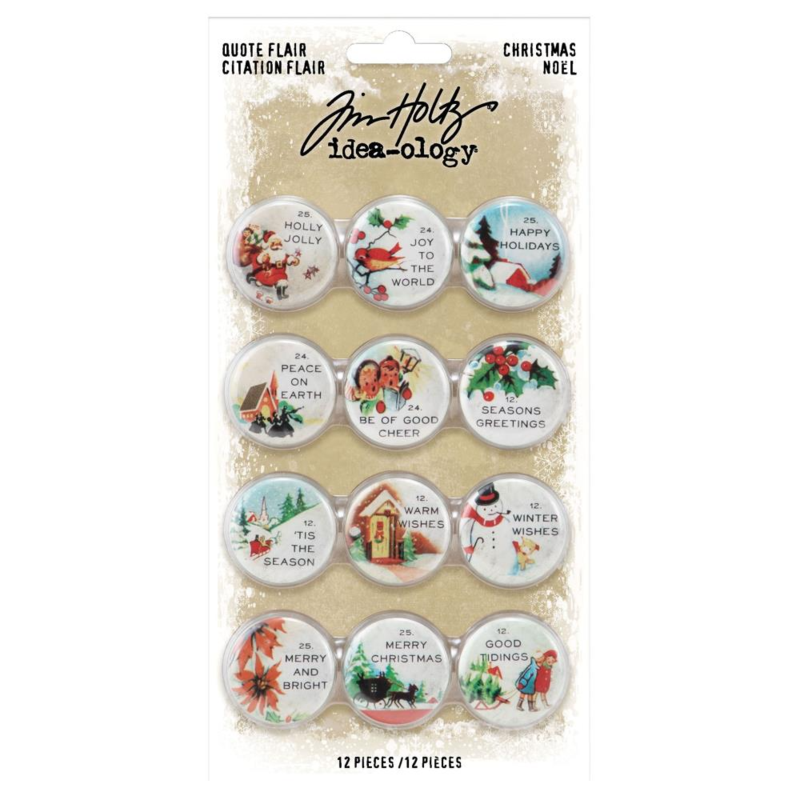 Tim Holtz Idea-Ology Quote Flair | Christmas (TH94196)