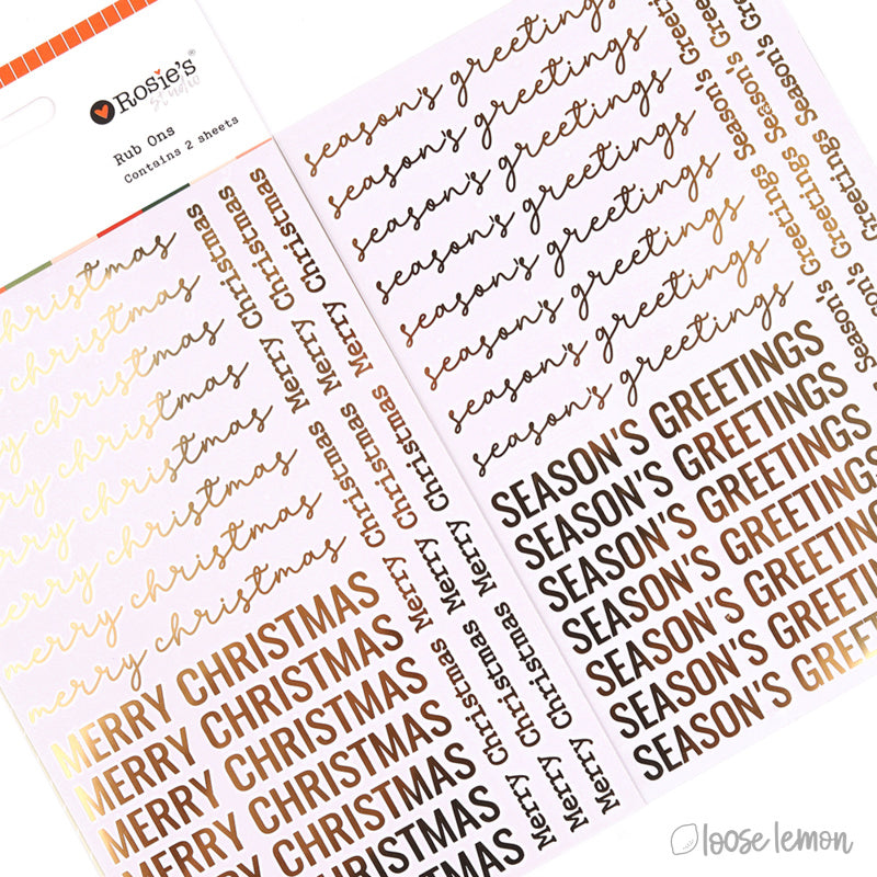 All Wrapped Up | Merry Christmas Foil Rub Ons