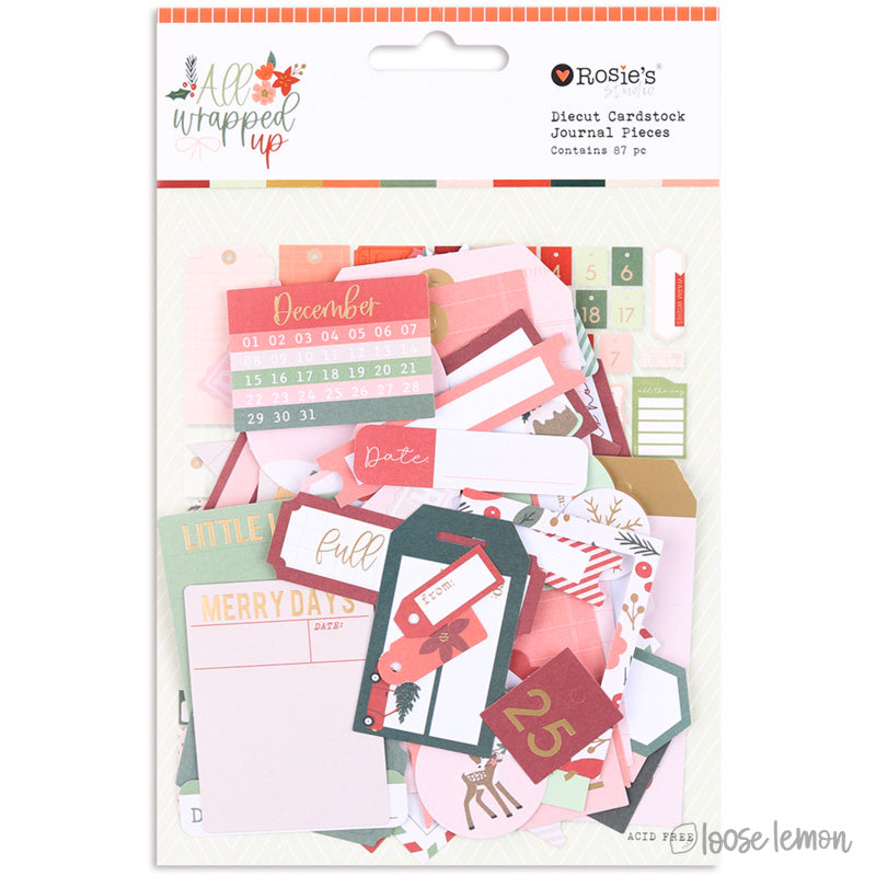 All Wrapped Up | Diecut Cardstock Journal Pieces (87 Pcs)