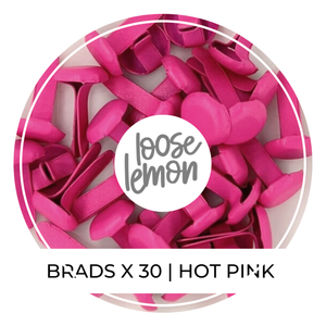 8Mm Brads X 30 | Hot Pink