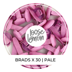 8Mm Brads X 30 | Pale Pink