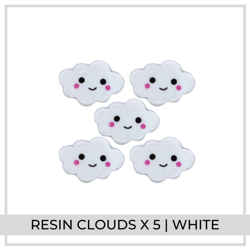 Resin Clouds x 5 | White