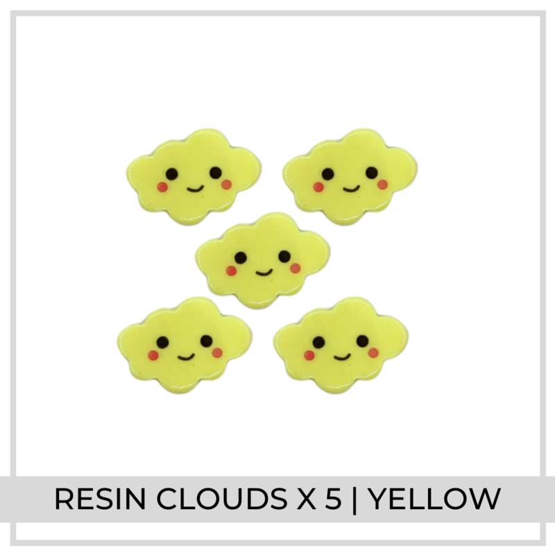 Resin Clouds x 5 | Yellow