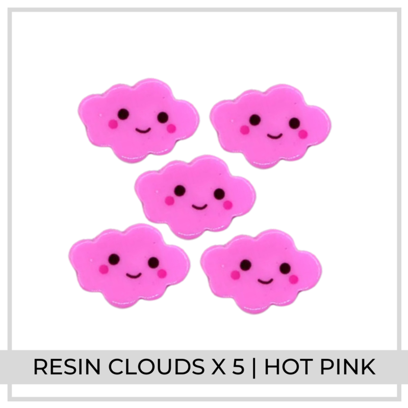 Resin Clouds x 5 | Hot Pink