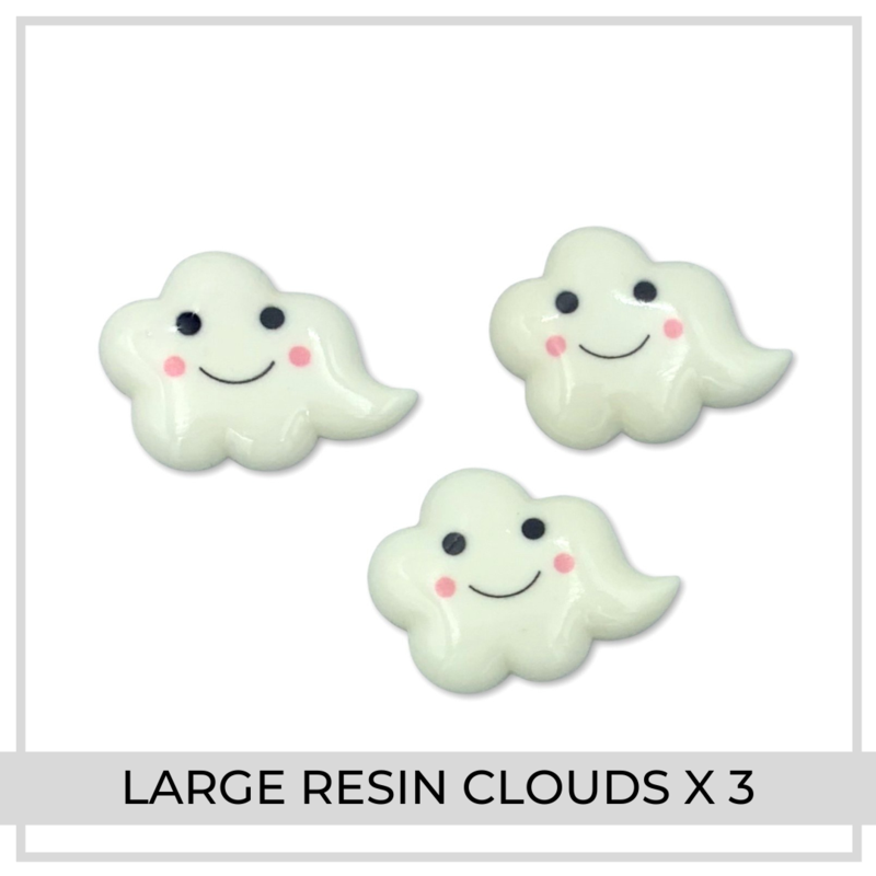 Large Resin Clouds x 3