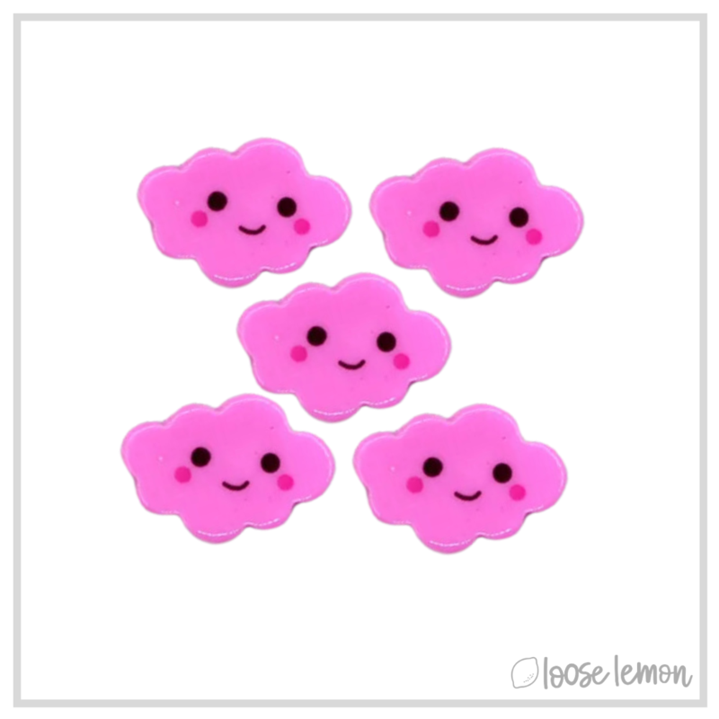 Resin Clouds x 5 | Hot Pink