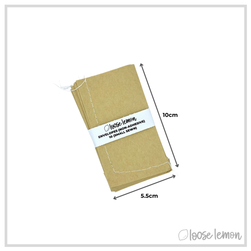 Brown Envelopes X 10 | Small (Sewn)