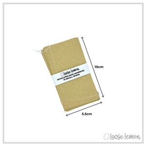 Brown Envelopes X 10 | Small (Sewn)