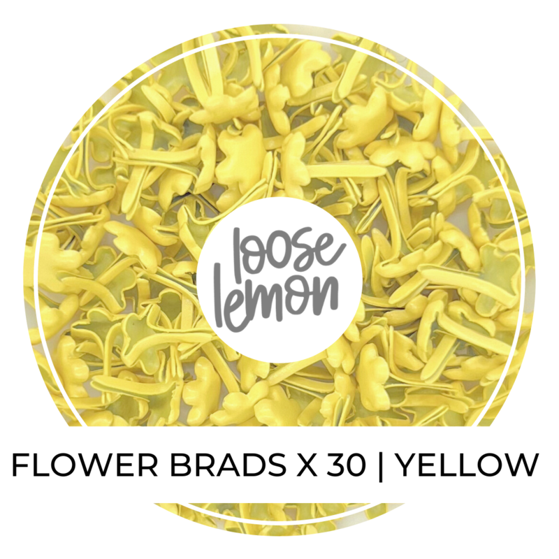 Flower Brads X 30 | Yellow