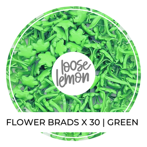 Flower Brads X 30 | Green