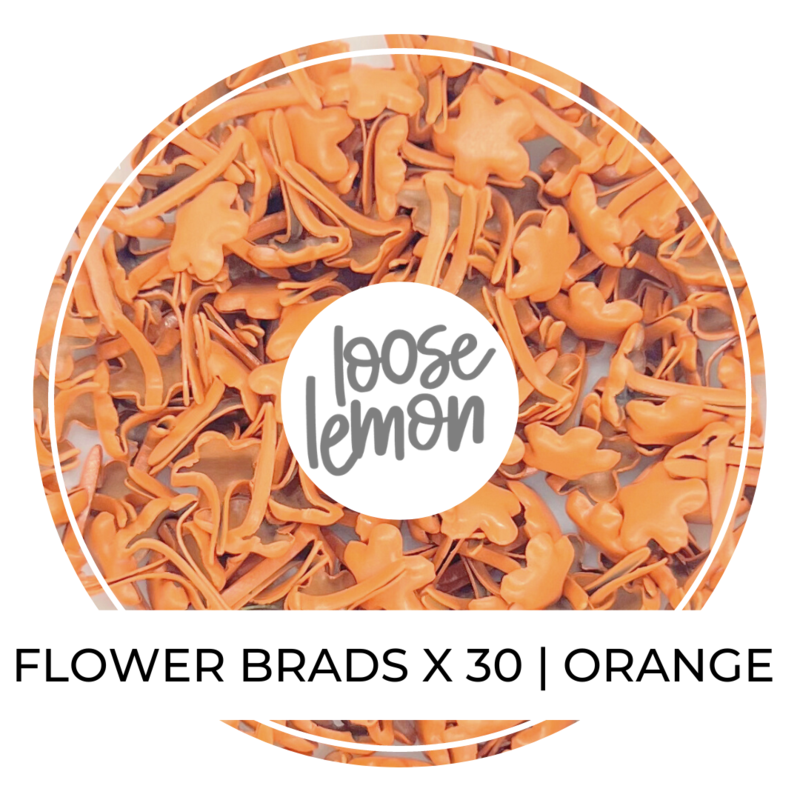 Flower Brads X 30 | Orange