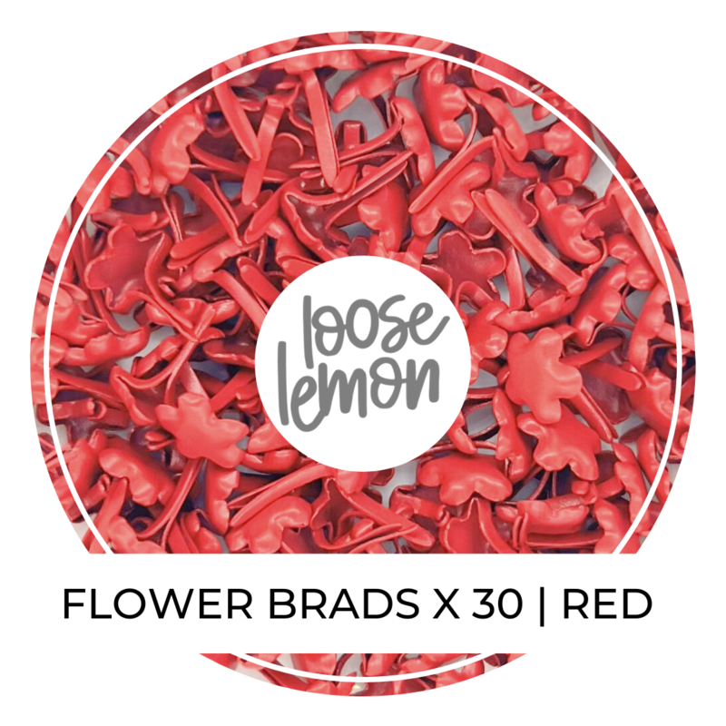Flower Brads X 30 | Red
