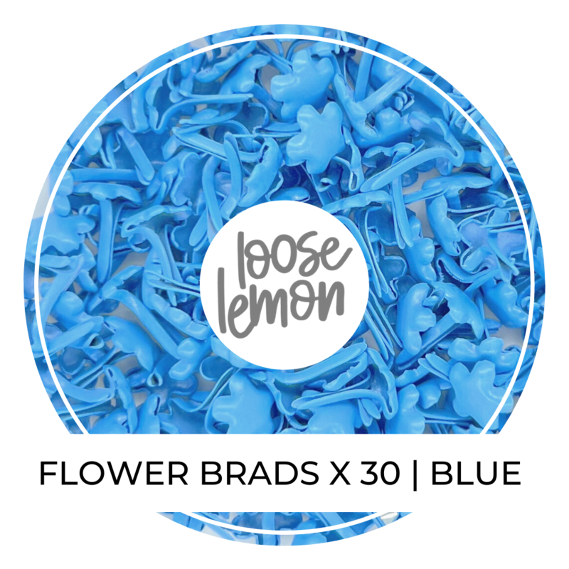 Flower Brads X 30 | Blue