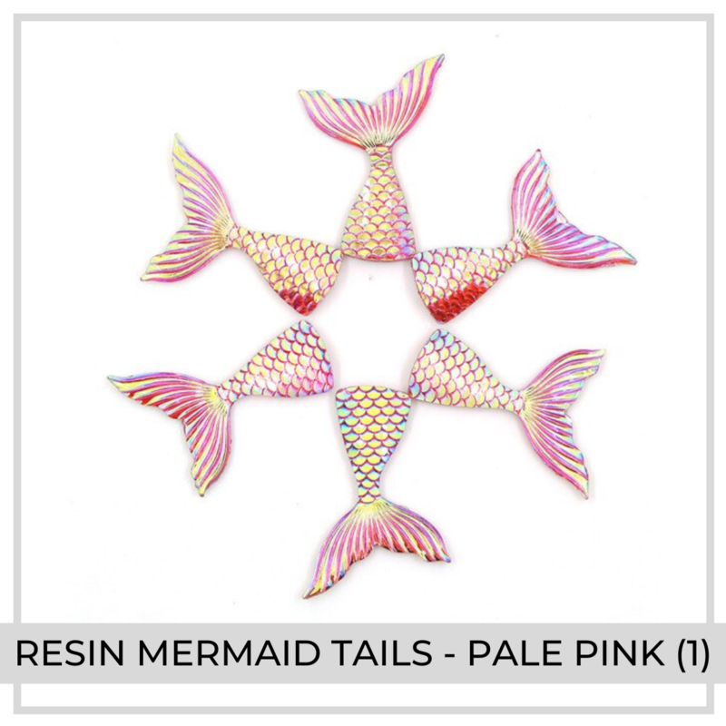 Resin Mermaid Tails x 6 Pale Pink | Color 1
