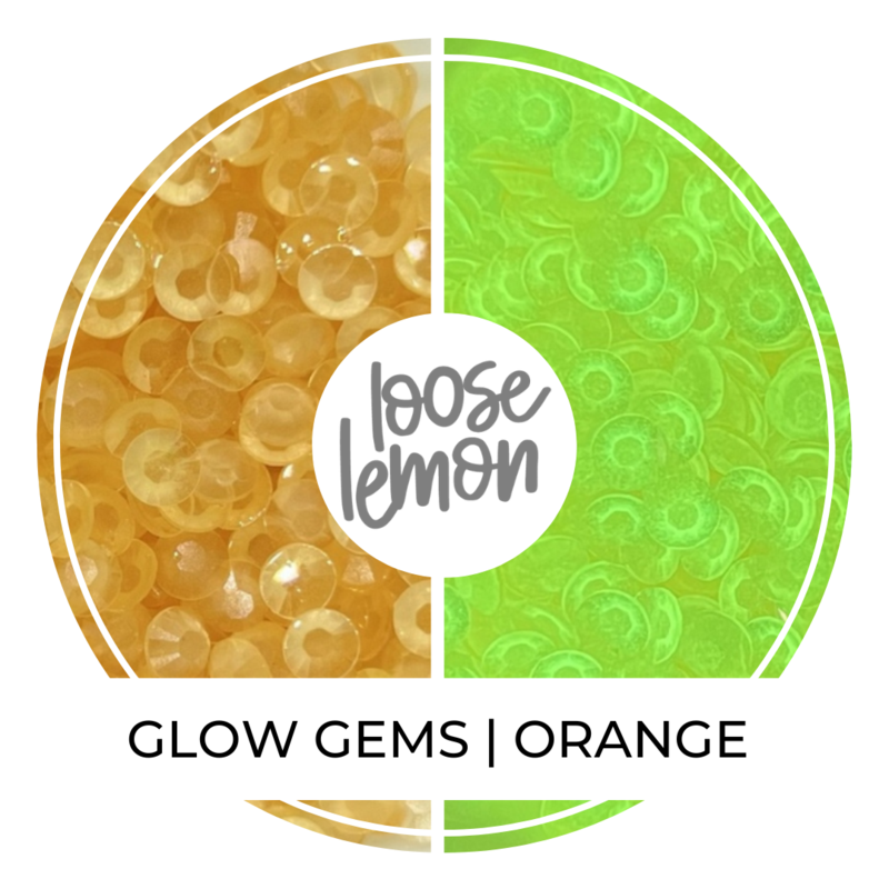 Glow in The Dark Gems | Orange (5mm)