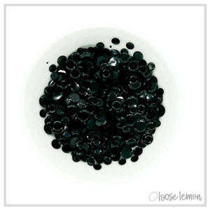 Round Sequins | Gloss Black (Mixed Size)