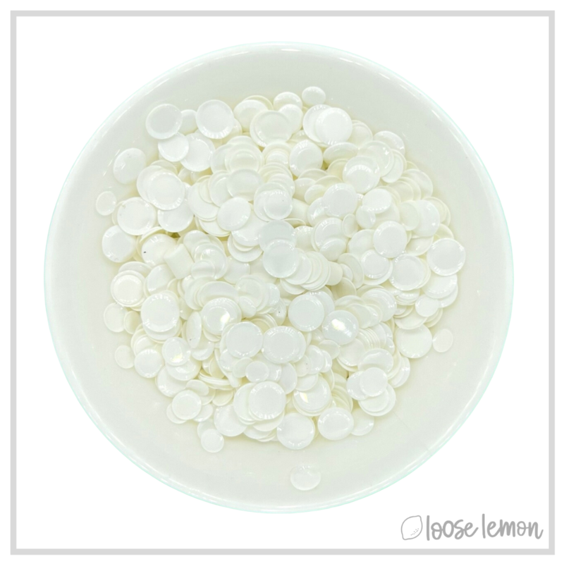 Round Sequins | Matt White (Mixed Size)