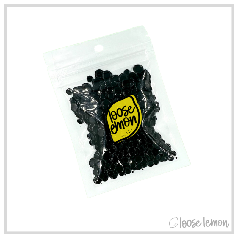 Round Sequins | Gloss Black (Mixed Size)