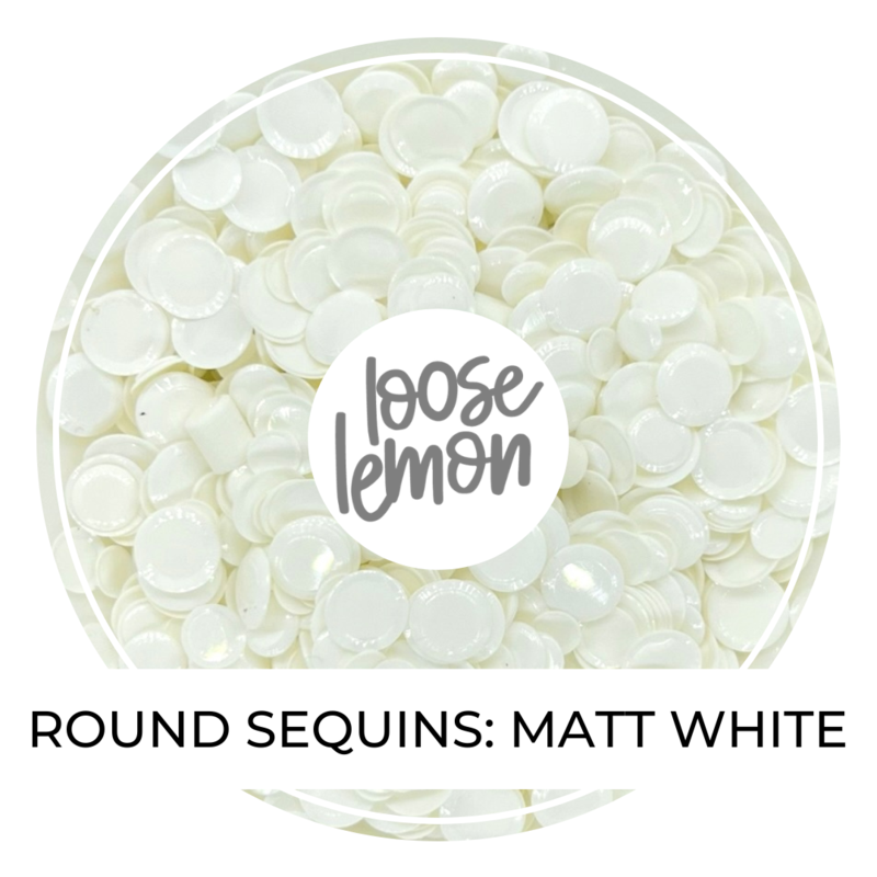 Round Sequins | Matt White (Mixed Size)