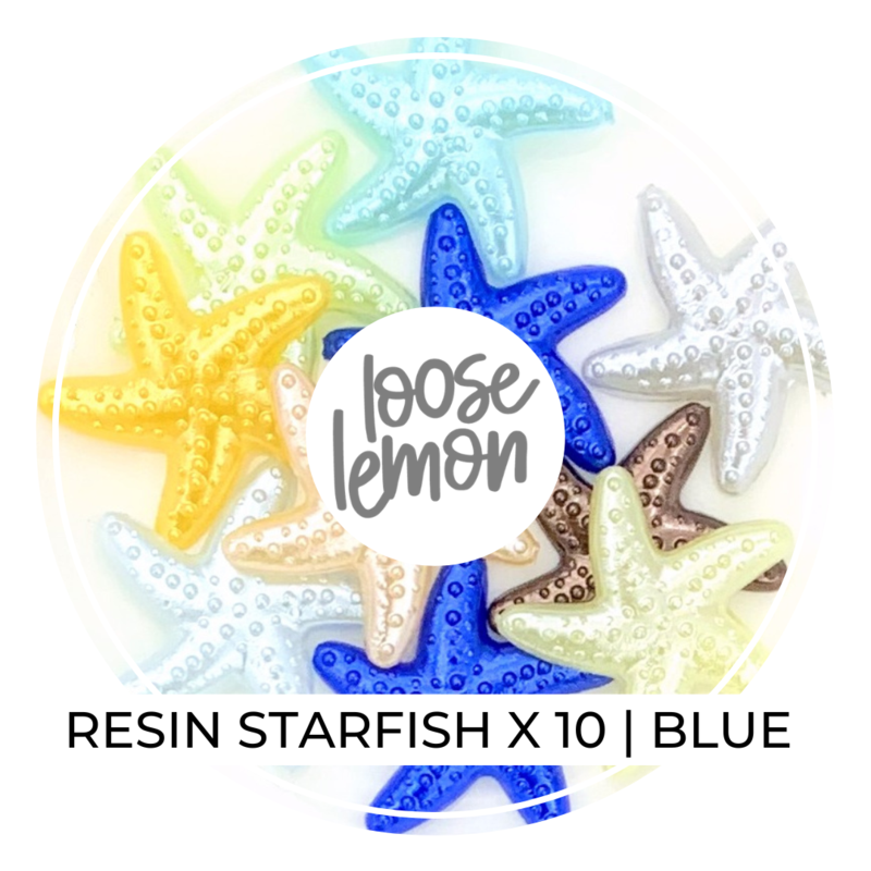 Resin Starfish x 10 (Blue)