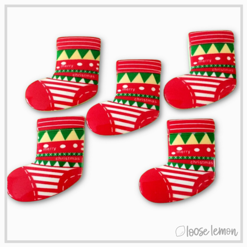 Resin Christmas Stockings x 5