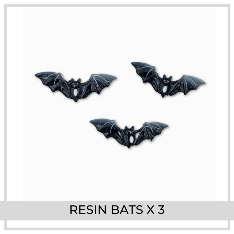 Resin Halloween Bats x 3