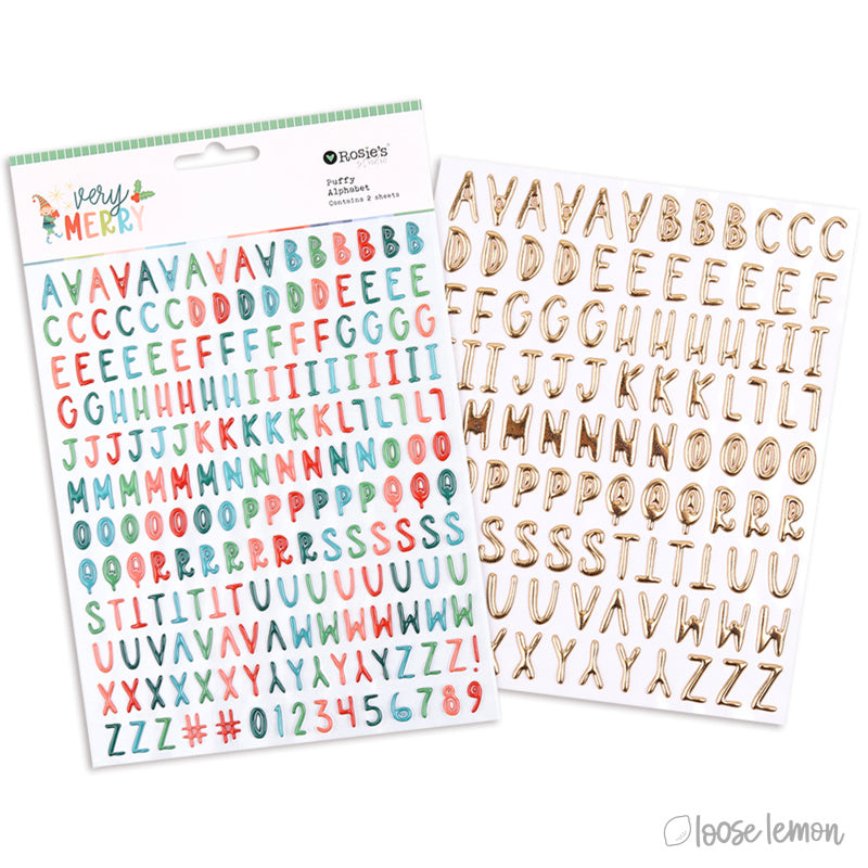 Very Merry | Puffy Alphabet (2 Sheets)