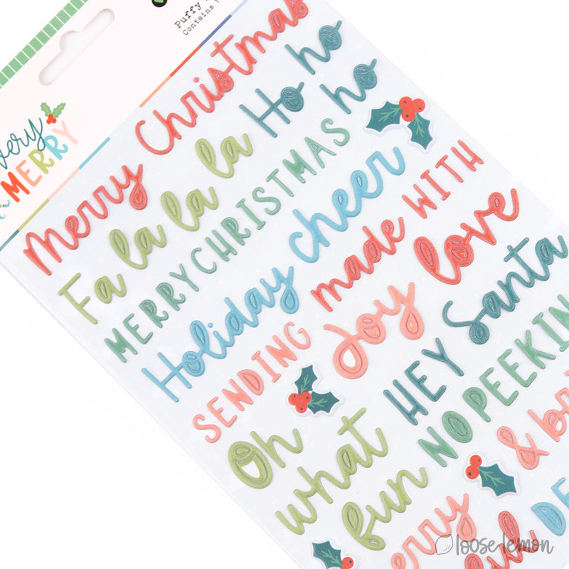 Very Merry | Puffy Word Stickers