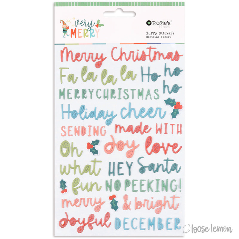 Very Merry | Puffy Word Stickers