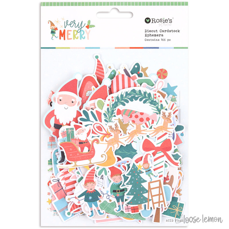 Very Merry | Diecut Cardstock Ephemera (166 Pcs)