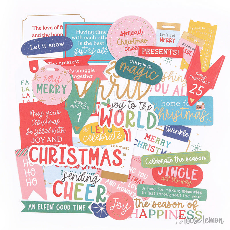 Very Merry | Diecut Cardstock Sentiments (190 Pcs)