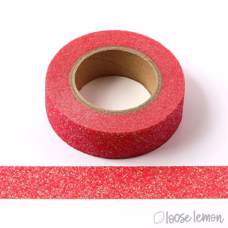 Crimson Glitter Washi Tape (5M)