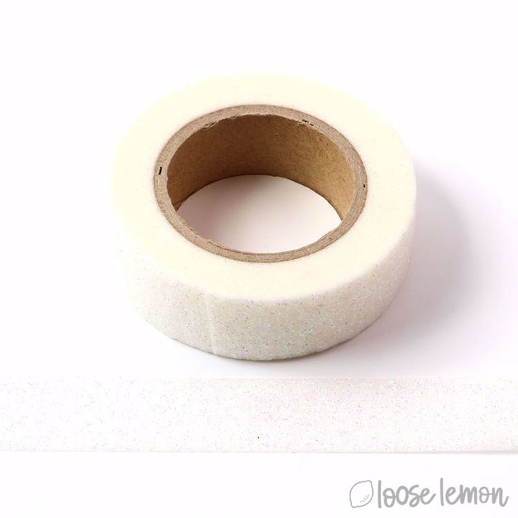 Clearance: White Large Glitter Washi Tape (5M)