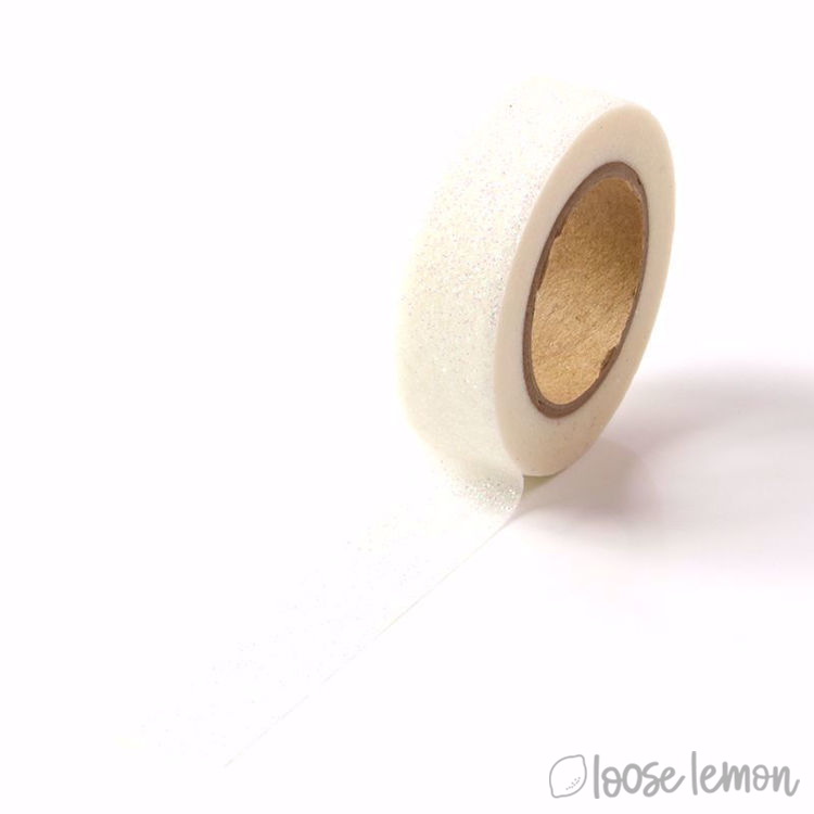 Clearance: White Large Glitter Washi Tape (5M)