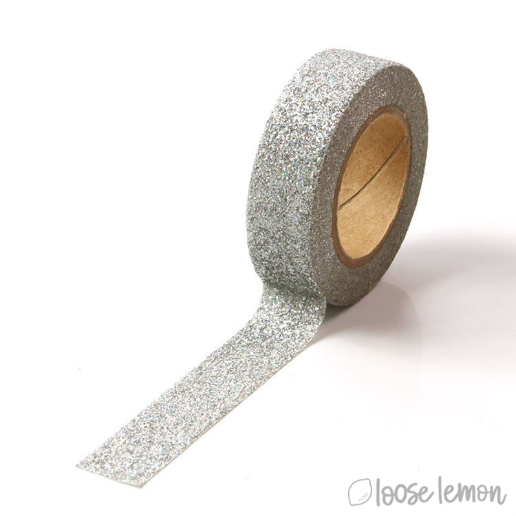 Holo Silver Glitter Washi Tape (5M)