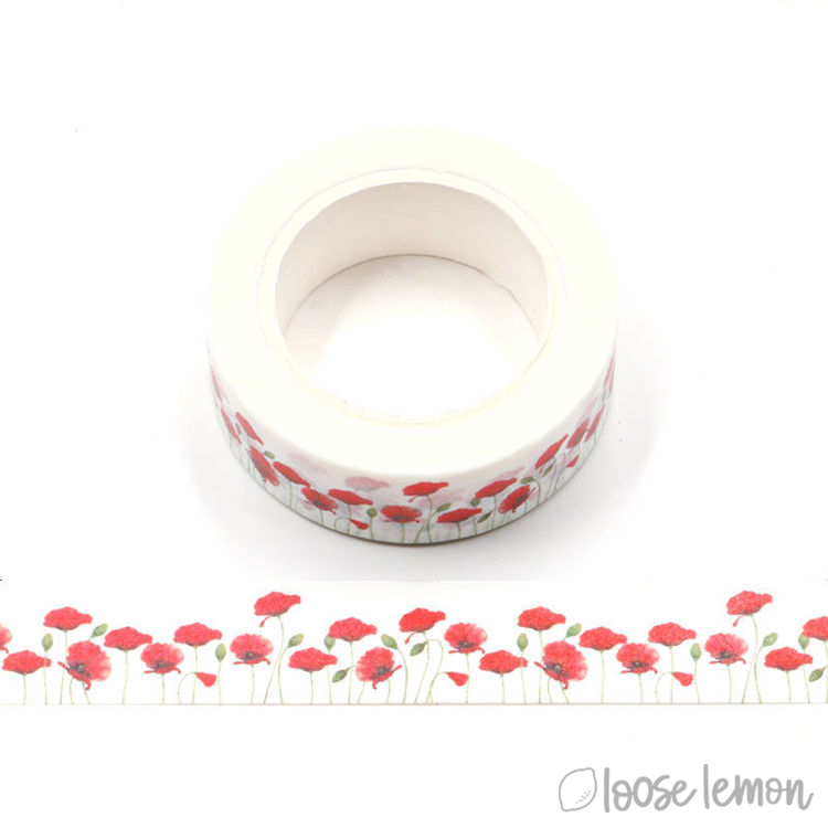Red Poppies - Washi Tape (10M)