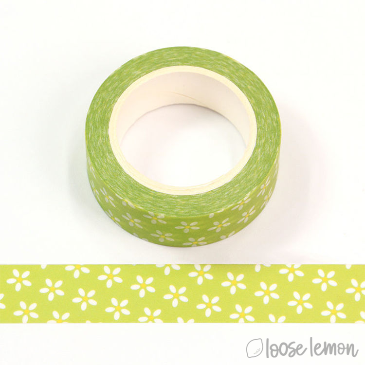 Green Daisies - Washi Tape (10M)