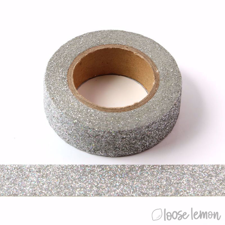 Holo Silver Glitter Washi Tape (5M)