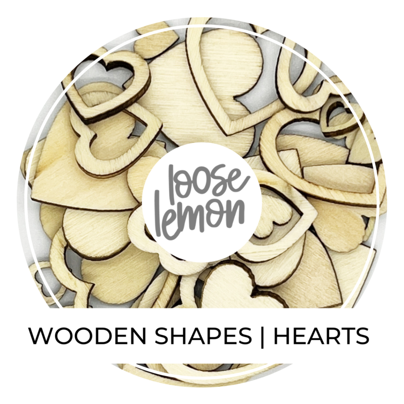 Wooden Shapes | Hearts X 36 Pieces