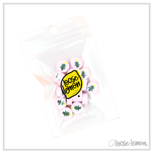 Feature Beads | Pink Trees X 20