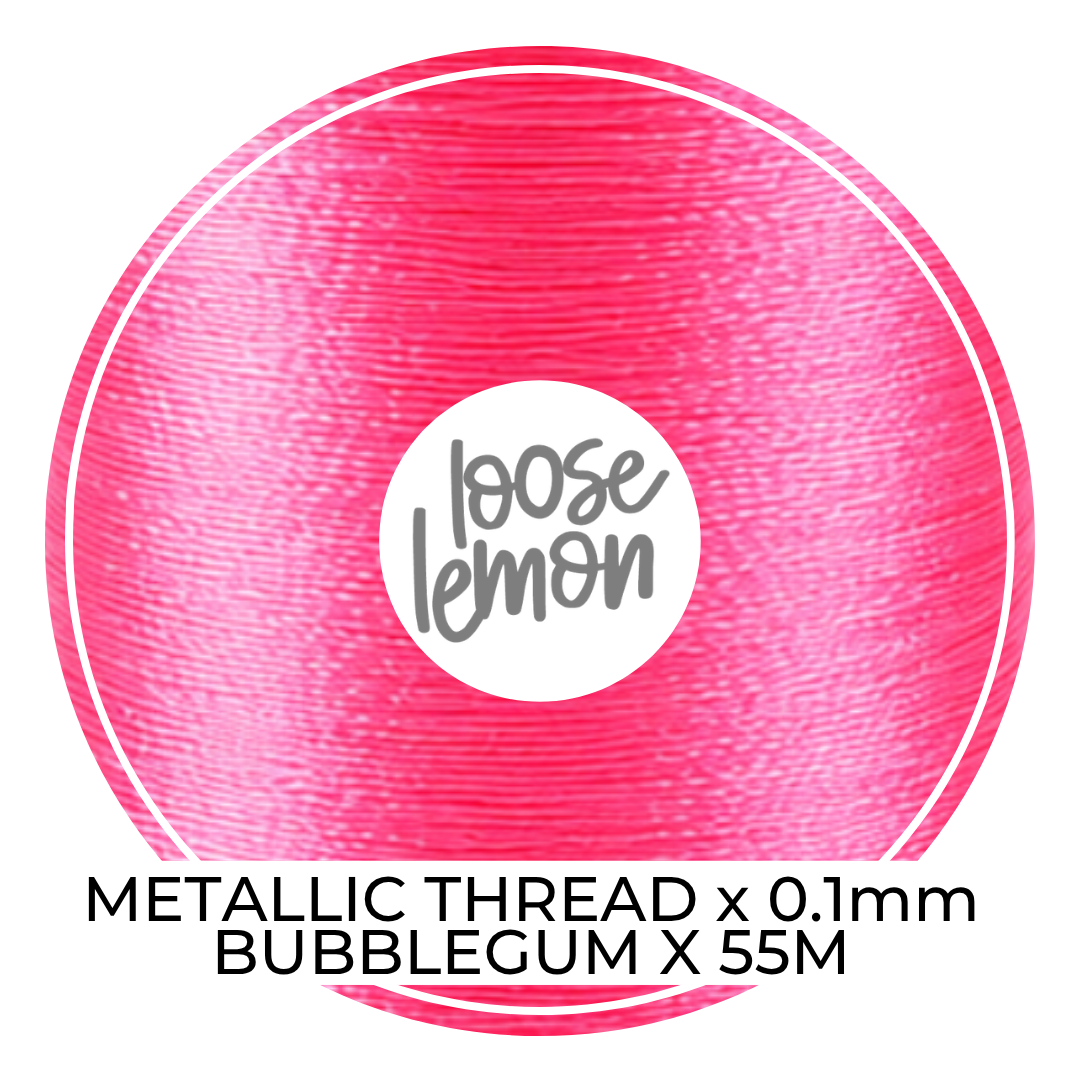 Metallic Thread (Bubblegum)  | 0.1Mm X 55M