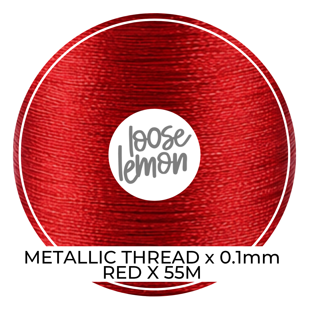 Metallic Thread (Red)  | 0.1Mm X 55M