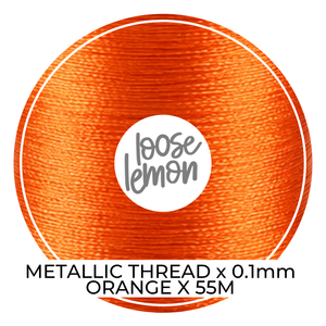 Metallic Thread (Orange)  | 0.1Mm X 55M