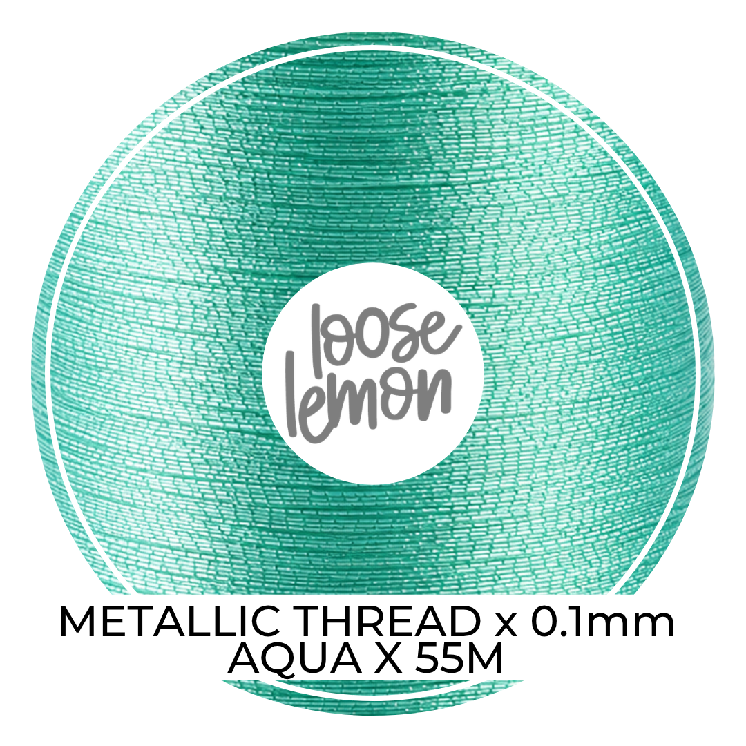 Metallic Thread (Aqua)  | 0.1Mm X 55M