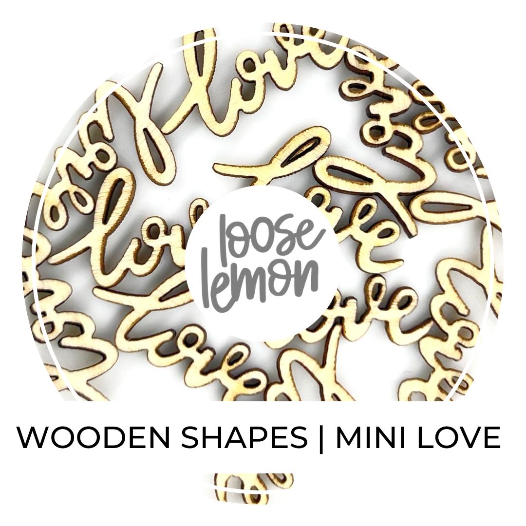 Wooden Shapes | Mini Love x 10