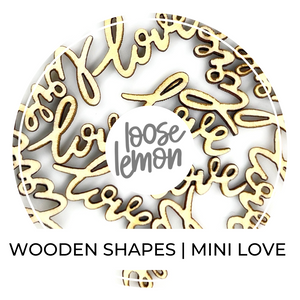 Wooden Shapes | Mini Love x 10