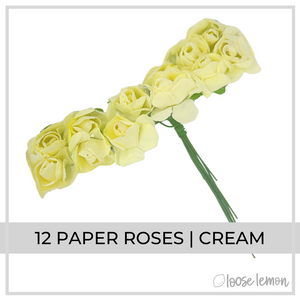 Paper Roses x 12 | Cream
