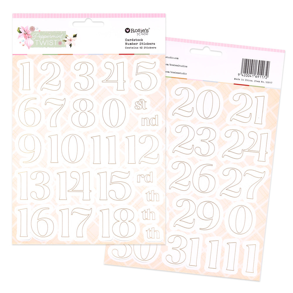 Peppermint Twist | Number Stickers