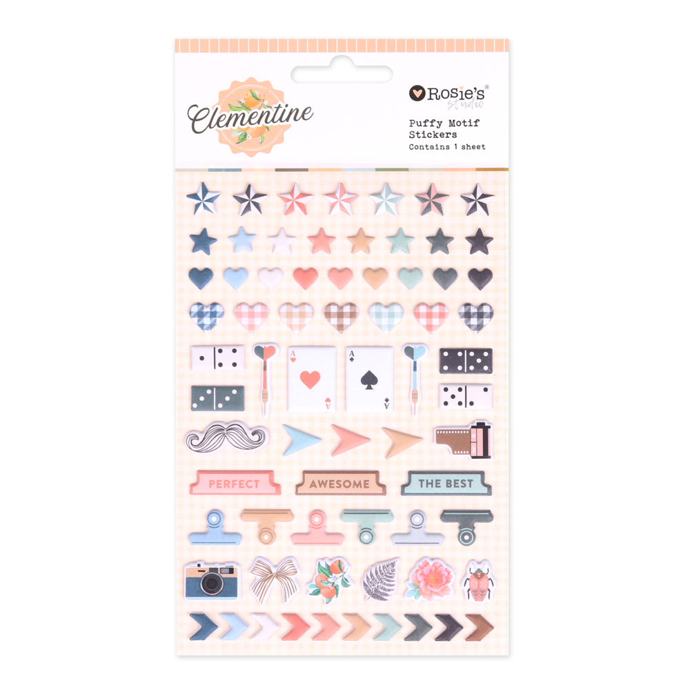 Clementine | Puffy Motif Stickers